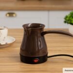Турка электрическая Luazon LTE-601, 600 Вт, 250 мл, защита от включения без воды, коричневая