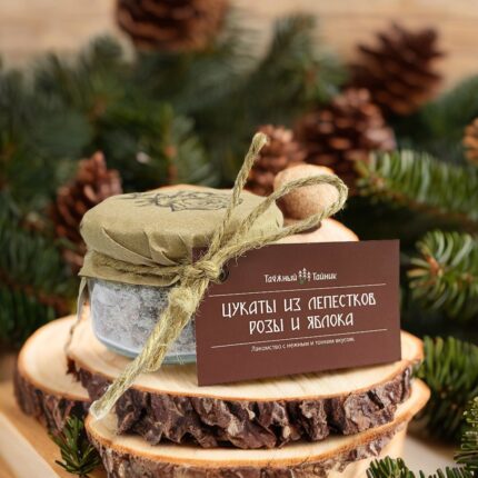 Цукаты из лепестков роз и яблока, 40г